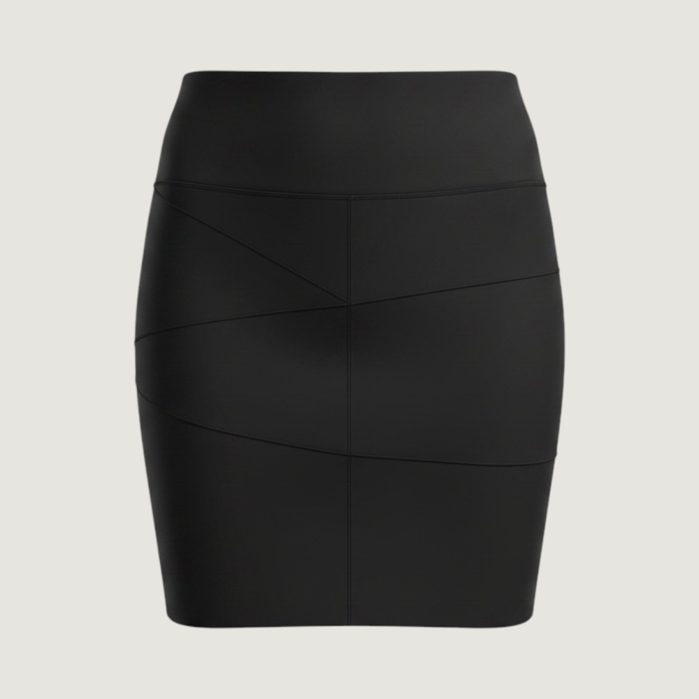 SKIMS Knit‎ Swim Mini Skirt Onyx Black Size 4X Plus Size NEW
